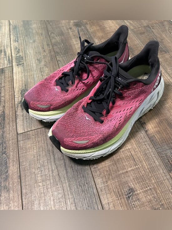 Hoka One One Shoes - Hoka One One Clifton 8 Athletic Shoes Women's 9 D Pink w/ Black & White Running